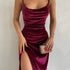 Hugcitar Velvet Swing Collar Sleeveless Maxi Dress