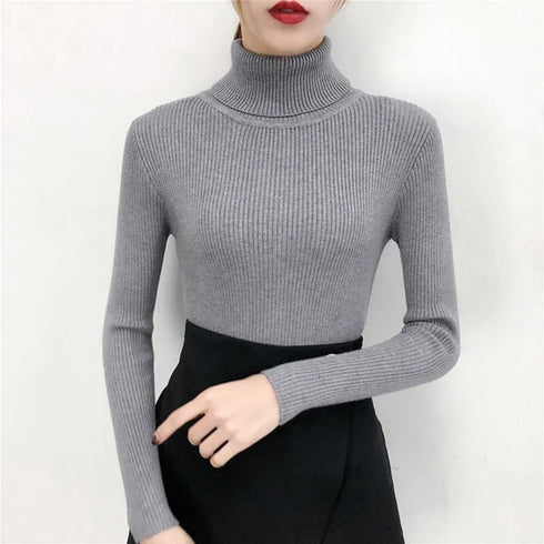 Women’s Knitted Turtleneck Pullover Jumper