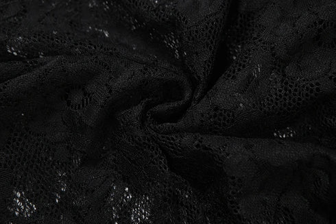 Black Jacquard 2 Piece Suit with Flare Pants