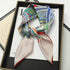 70x70cm Silk Satin Square Scarf with Print