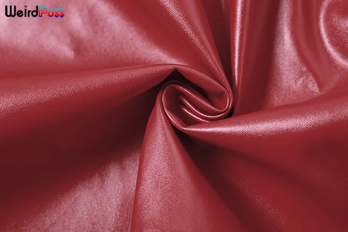 Weird Puss Faux Leather Varsity Jacket for Women