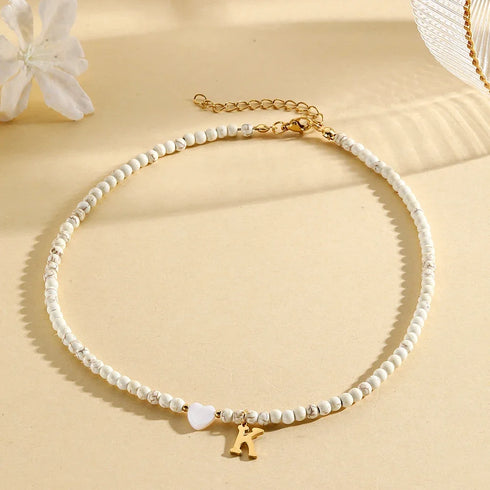 Personalised Bohemian Choker Necklace with Heart Pendant