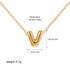 3D Bubble Initial A-Z Mini Necklace - Gold Plated