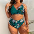 Floral Plus Size High Waist Bikini Set
