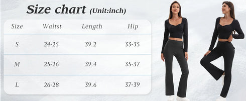 Women's High Waisted Flared Yoga Pants with Pockets