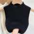 Chic Women's Sleeveless Cropped Tank Top - Half-Turtleneck