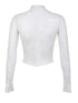Sexy Lace Blouse Shirts Summer Women Turtleneck Long Sleeve See Through Lace Patchwork Thin Tops