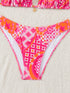 Floral Print Triangle Bikini Set with Brazilian Bottoms