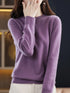 Women's 100% Merino Wool O-Neck Pullover Sweater