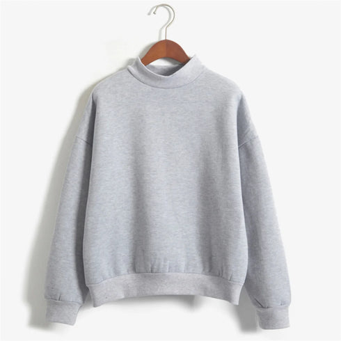 Women's Velvet Turtleneck Long Sleeve Sweatshirt