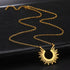 Sun Ray Pendant Necklace in Gold