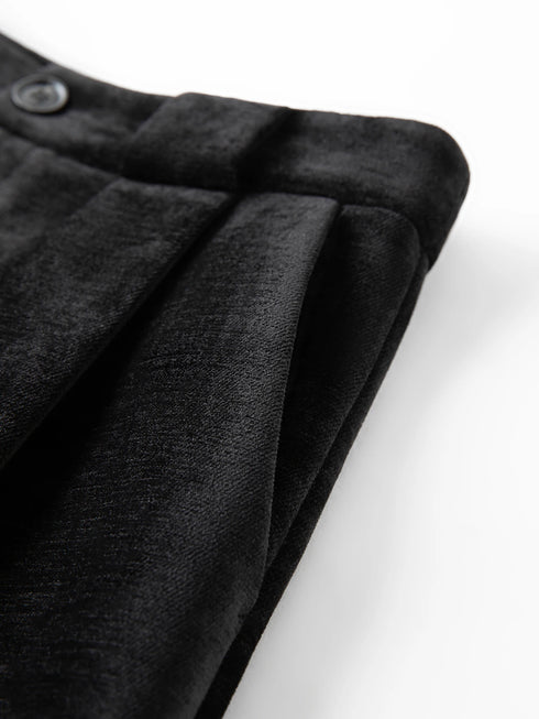 FSLE High-Waisted Straight-Leg Knit Trousers