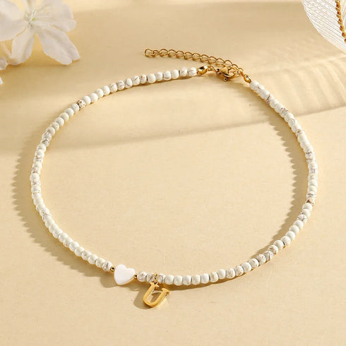 Personalised Bohemian Choker Necklace with Heart Pendant