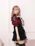Noemi Inspired Ruffle Bow Top - Japanese Dark Femme Off-Shoulder Blouse, Lace Trim Bell Sleeve Shirt for Yami Kawaii & Lolita