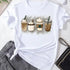 Aesthetic Women's Ice Cream Graphic Tee - Trendy Short Sleeve T-Shirt for Stylish Casual Looks