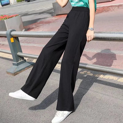 High Waist Wide Leg Casual Trousers for Women
