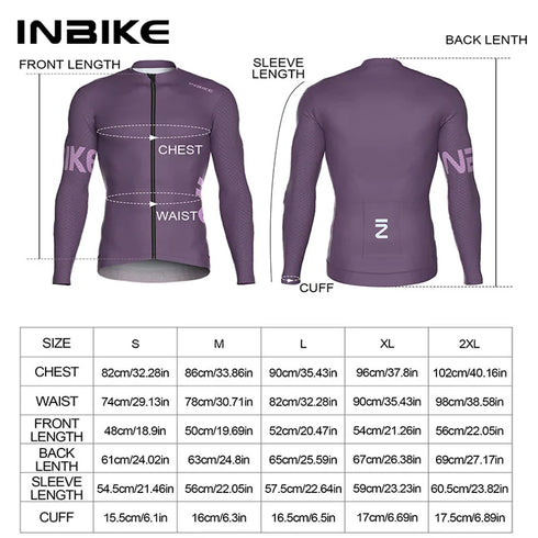 INBIKE Men's Long Sleeve Cycling Jersey