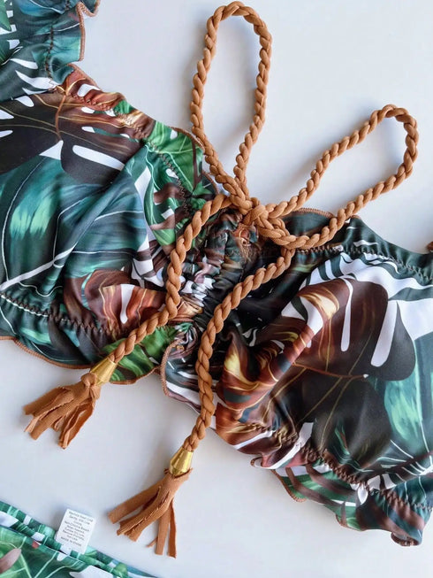RUOTONGSEPT Ruffle Push Up Bikini Set
