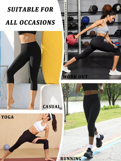 Women's Super Soft High Stretch Capri Leggings