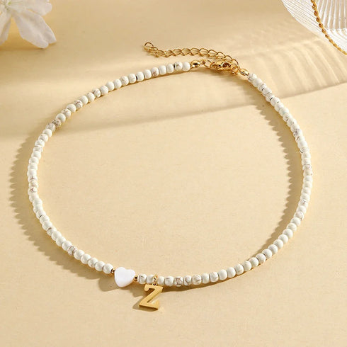Personalised Bohemian Choker Necklace with Heart Pendant