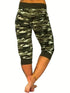 Plus Size Women's Casual Cargo Pants in Dark Green