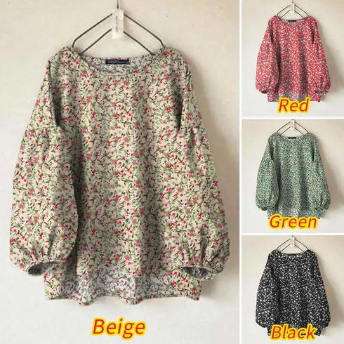 Floral Long Sleeve Blouse for Women
