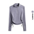 DRUR Women's 2 Piece Sweatsuit Set with Long Sleeve Top