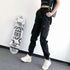 Women's Casual Cargo Joggers - Black & White