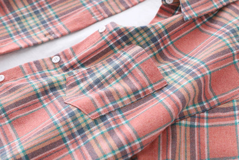 Elegant Women's Plaid Shirt 2025 New Ladies Large Size Casual Loose Lapel Long Sleeve Blouse&Tops Female Lapel Checked Clothing