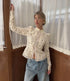 White Lace Hollow Out Blouse for Women