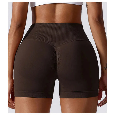 Cloud Hide Women Workout Yoga Shorts Fitness High Waist S-XXL Gym Tights Sports Seamless Trousers Quick Dry SEXY Butt Leggings