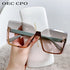 OEC CPO Oversized Rimless Sunglasses UV400 Gradient