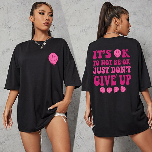 Women’s Casual Breathable T-Shirt with Inspirational Quote