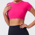 Ctenkevet Women's Yoga Crop Top with Back Detail