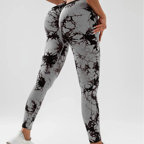Seamless V-Buttocks Tie Dye Leggings
