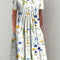 Elegant Floral Print Loose Casual Dress for Women