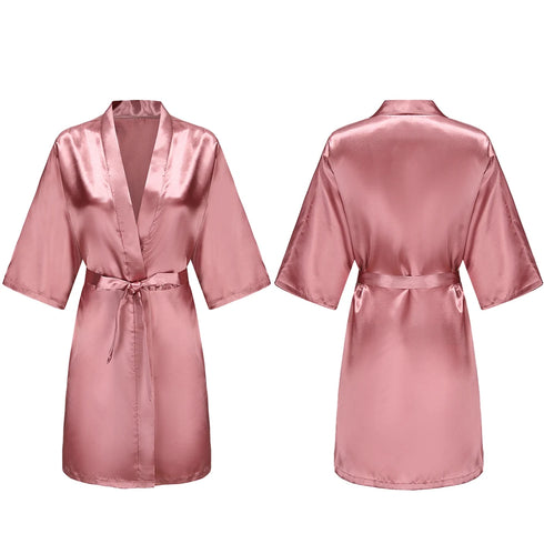 Women's Satin Short Robes for Bridesmaids and Parties