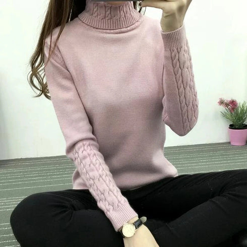 Women's Turtleneck Knitted Sweater