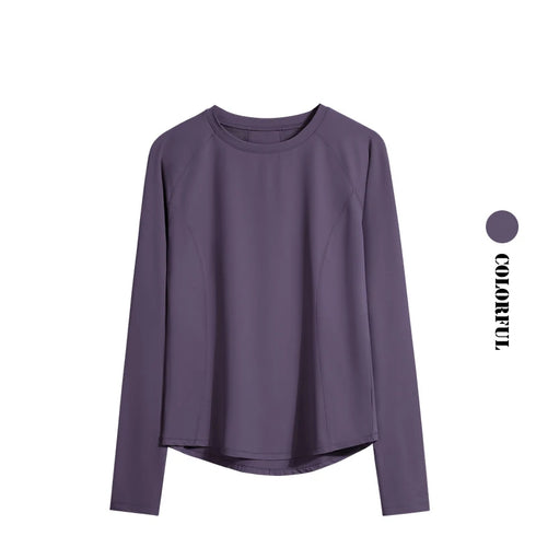 DRUR Women's Long Sleeve Quick Dry Sports Top