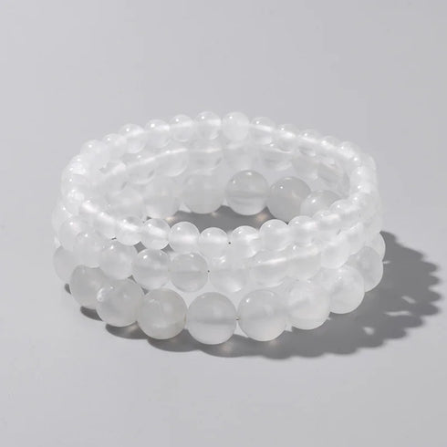 6/8/10MM Gypsum Stone Stretch Bracelet