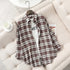 Plaid Flannel Shirt for Women - Casual Long Sleeve Top