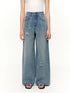 DUSHU Ripped Wide-Leg Denim Jeans