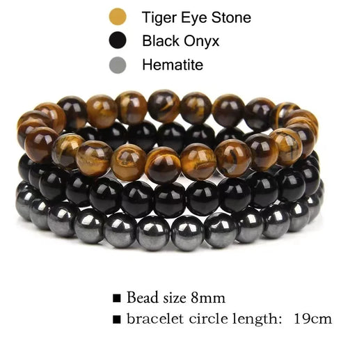 Couples Distance Bracelet Set - Natural Stone Healing