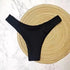 Women's Low Waisted Thong Bikini Bottoms - Red & White