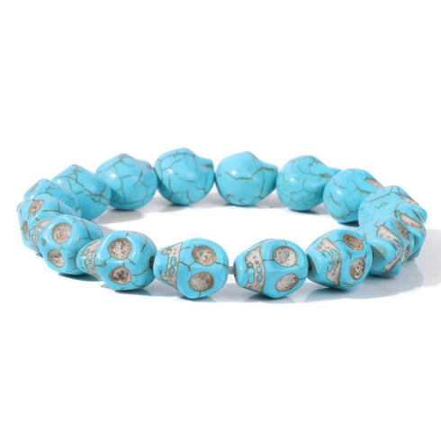 Hot Selling Sea Turtles Beads Bracelet Turquoise Skull Stretch Jewelry