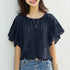 ZANZEA Women Chiffon Blouse Korean Casual Ruffle Short Sleeve Tops Shirt Elegant Ruffle Hem Blusas 2024 Summer Fashion Tunics
