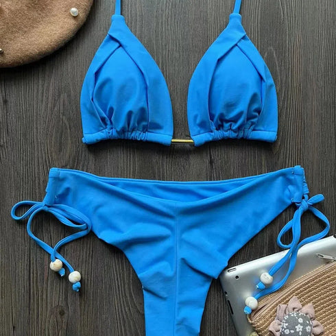 Triangle Halter Bikini Set for Women