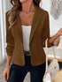 Black Plus Size Woven Blazer for Women