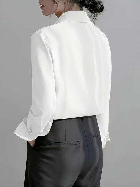 Elegant Loose-Fit Long Sleeve Blouse for Women