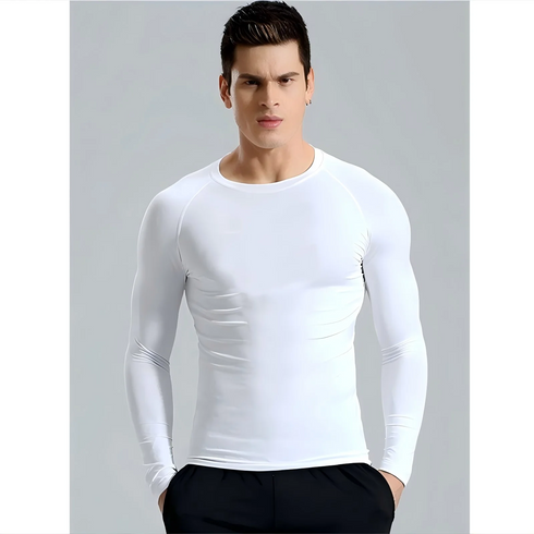 Men's Quick Dry Long Sleeve Compression Running T-Shirt